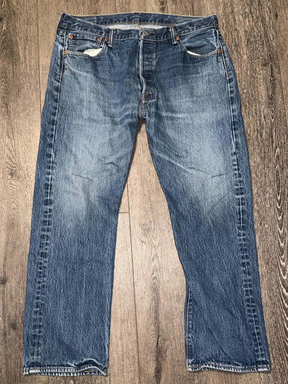 Levis 501XX Jeans Mens 36x29 Blue Denim Straight Leg Button Fly Classic Fit